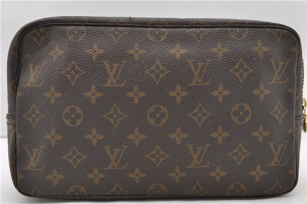 Auth Louis Vuitton Monogram Trousse Toilette 28 Clutch Hand Bag M47522 LV 0076D