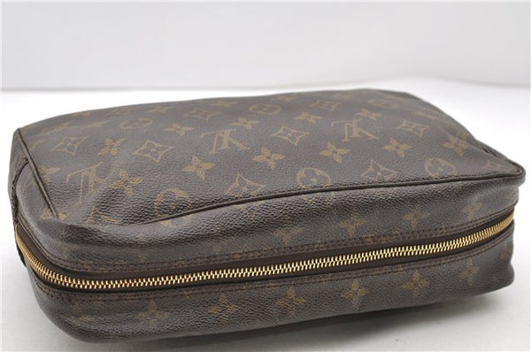 Auth Louis Vuitton Monogram Trousse Toilette 28 Clutch Hand Bag M47522 LV 0076D