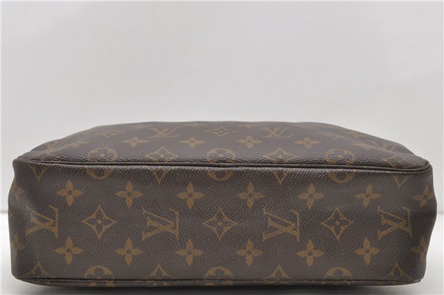 Auth Louis Vuitton Monogram Trousse Toilette 28 Clutch Hand Bag M47522 LV 0076D