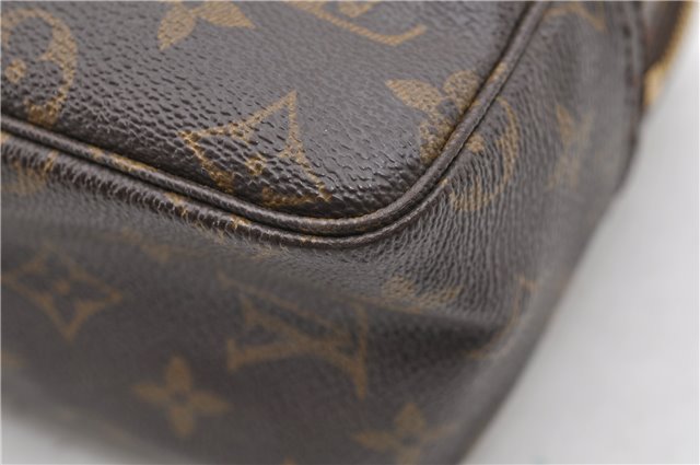 Auth Louis Vuitton Monogram Trousse Toilette 28 Clutch Hand Bag M47522 LV 0076D