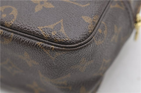 Auth Louis Vuitton Monogram Trousse Toilette 28 Clutch Hand Bag M47522 LV 0076D