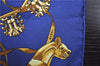 Auth HERMES Petit Carre 40 Scarf Handkerchief "LES CAVALIERS D'OR" Silk 0076E