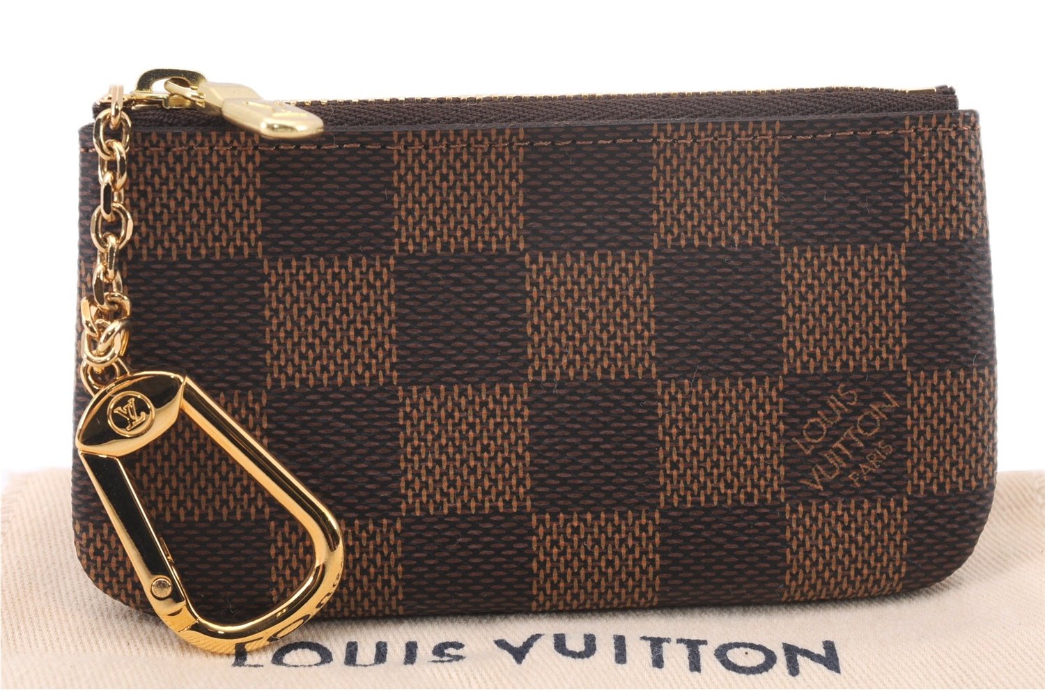 Authentic Louis Vuitton Damier Pochette Cles Coin Purse Case N62658 LV 0077F