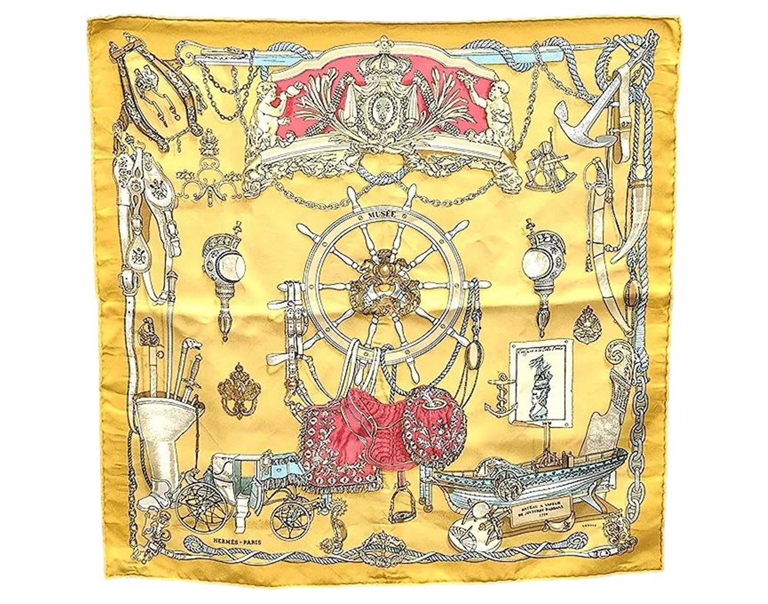 Authentic HERMES Petit Carre 40 Scarf Handkerchief 