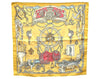 Authentic HERMES Petit Carre 40 Scarf Handkerchief "MUSEE" Silk Yellow 0078E