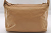 Authentic CHANEL Vintage Calf Skin CoCo Mark Shoulder Bag Purse Beige 0080I