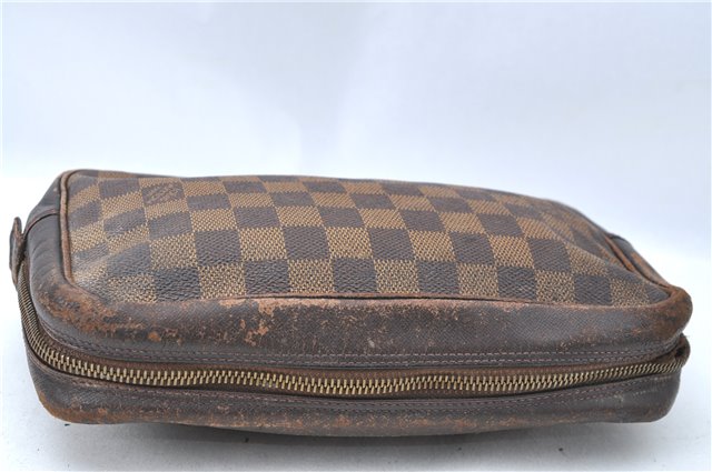 Authentic Louis Vuitton Damier Trousse Toilette Clutch Hand Bag N47623 LV 0081B