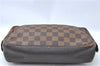 Authentic Louis Vuitton Damier Trousse Toilette Clutch Hand Bag N47623 LV 0081B