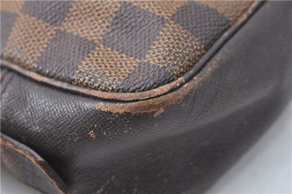 Authentic Louis Vuitton Damier Trousse Toilette Clutch Hand Bag N47623 LV 0081B