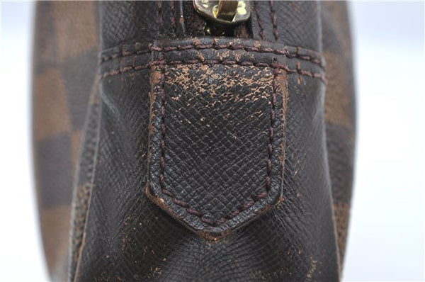 Authentic Louis Vuitton Damier Trousse Toilette Clutch Hand Bag N47623 LV 0081B