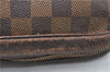 Authentic Louis Vuitton Damier Trousse Toilette Clutch Hand Bag N47623 LV 0081B