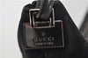 Authentic GUCCI Shoulder Hand Bag Purse Suede Leather 0013770 Black 0081D