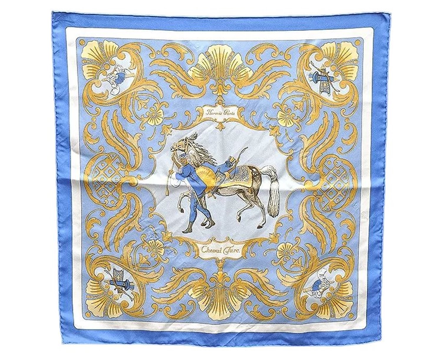 Authentic HERMES Petit Carre 40 Scarf Handkerchief 