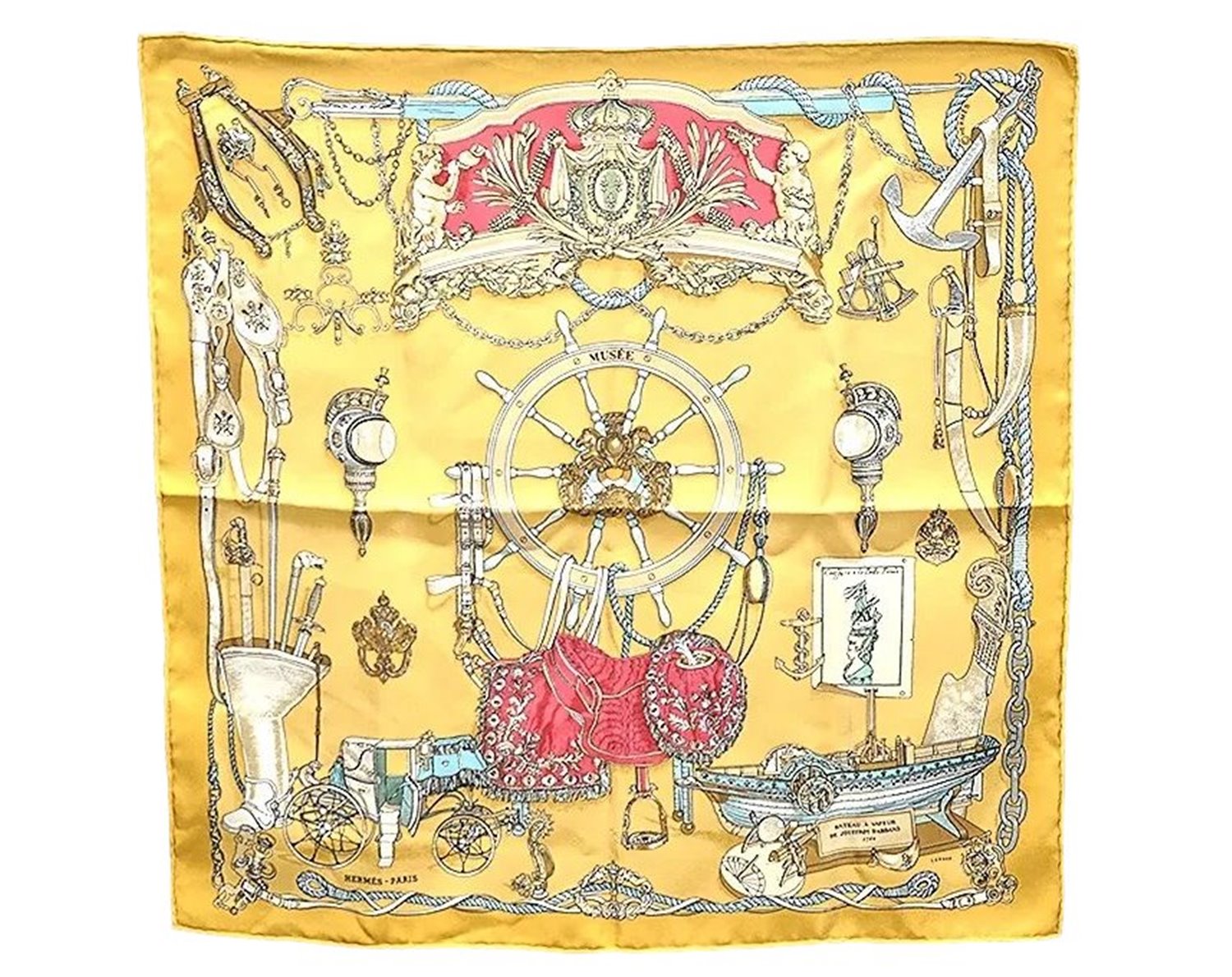 Authentic HERMES Petit Carre 40 Scarf Handkerchief 