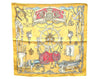 Authentic HERMES Petit Carre 40 Scarf Handkerchief "MUSEE" Silk Yellow 0083E