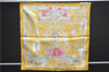 Authentic HERMES Petit Carre 40 Scarf Handkerchief "MUSEE" Silk Yellow 0083E