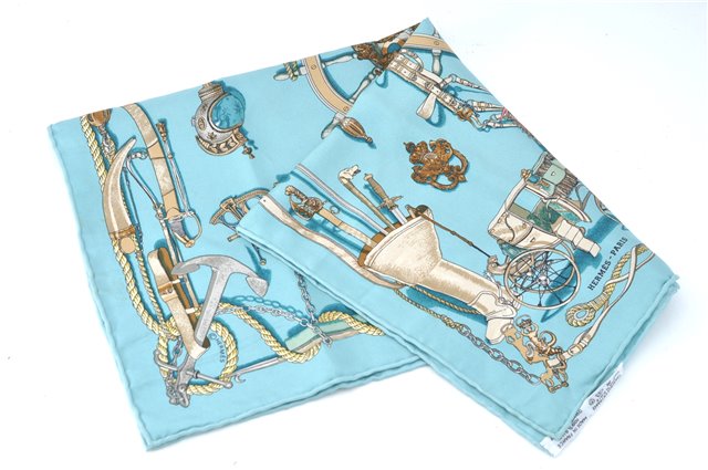 Authentic HERMES Petit Carre 40 Scarf Handkerchief 