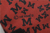 Authentic HERMES Twilly Scarf Signature Pattern Silk Bordeaux Red 0085E