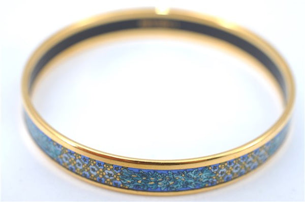 Authentic HERMES Email PM Bangle Star Motif Gold Blue 0086B