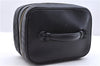 Authentic CHANEL Calf Bicolore CC Logo Vanity Hand Bag Purse Black 0086E