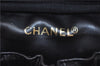 Authentic CHANEL Calf Bicolore CC Logo Vanity Hand Bag Purse Black 0086E