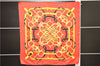 Authentic HERMES Carre 90 Scarf "EPERON D'OR" Silk Red 0087E