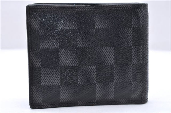 Auth Louis Vuitton Damier Graphite Portefeuille Amerigo Wallet N60053 Box 0089E