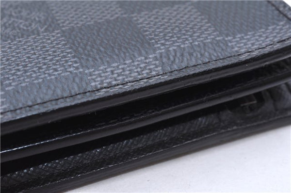 Auth Louis Vuitton Damier Graphite Portefeuille Amerigo Wallet N60053 Box 0089E