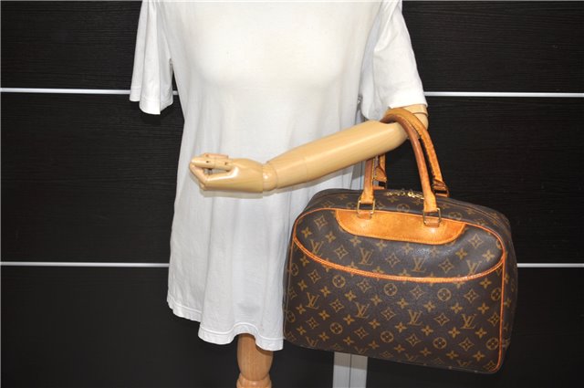 Authentic Louis Vuitton Monogram Deauville Hand Bag Purse M47270 LV 0090D