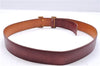 Authentic HERMES Reversible Ladies Leather Belt 75cm 29.5" Red Brown 0090E