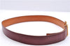 Authentic HERMES Reversible Ladies Leather Belt 75cm 29.5" Red Brown 0090E