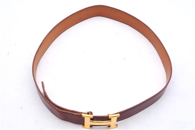 Authentic HERMES Reversible Ladies Leather Belt 75cm 29.5