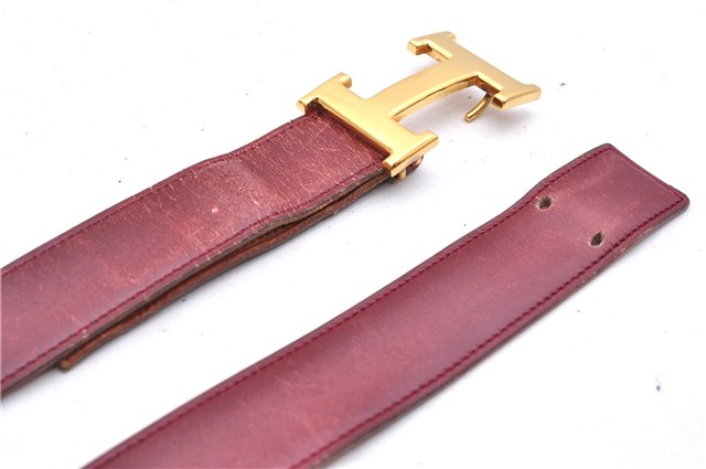 Authentic HERMES Reversible Ladies Leather Belt 75cm 29.5