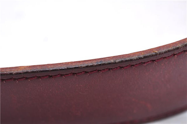 Authentic HERMES Reversible Ladies Leather Belt 75cm 29.5" Red Brown 0090E