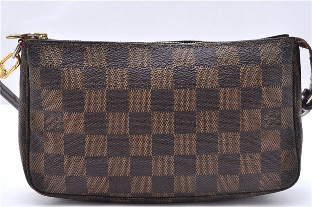 Authentic Louis Vuitton Damier Pochette Accessoires Pouch Purse N51985 LV 0092E