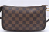 Authentic Louis Vuitton Damier Pochette Accessoires Pouch Purse N51985 LV 0092E