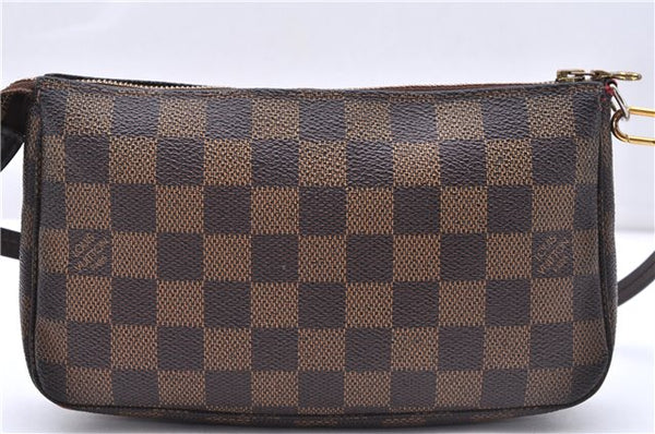 Authentic Louis Vuitton Damier Pochette Accessoires Pouch Purse N51985 LV 0092E