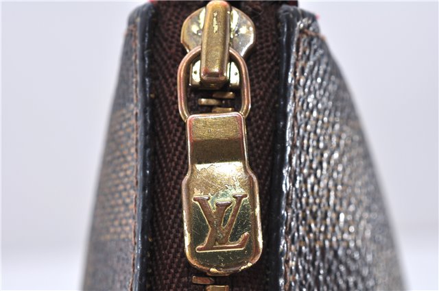 Authentic Louis Vuitton Damier Pochette Accessoires Pouch Purse N51985 LV 0092E