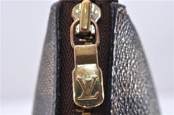 Authentic Louis Vuitton Damier Pochette Accessoires Pouch Purse N51985 LV 0092E