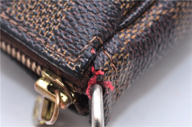 Authentic Louis Vuitton Damier Pochette Accessoires Pouch Purse N51985 LV 0092E