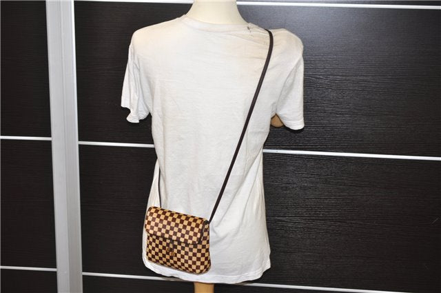 Authentic Louis Vuitton Damier Sauvage Gazelle M92130 Shoulder Cross Bag 0095E