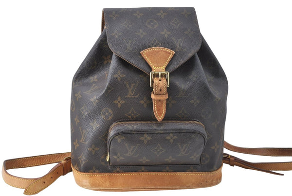 Authentic Louis Vuitton Monogram Montsouris MM Backpack M51136 LV 0096C