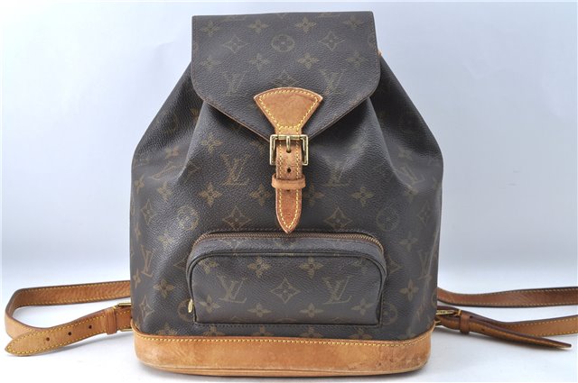Authentic Louis Vuitton Monogram Montsouris MM Backpack M51136 LV 0096C