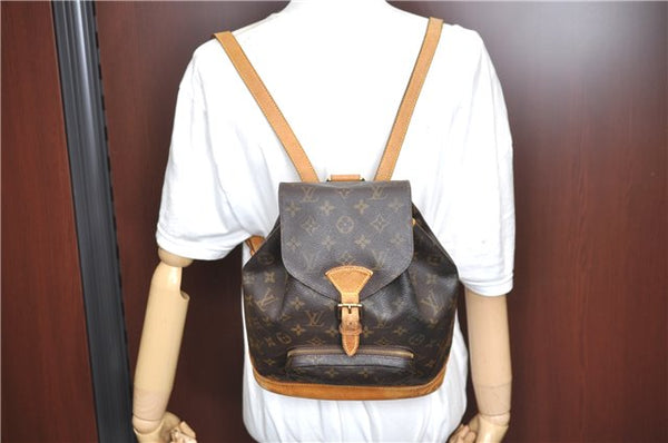 Authentic Louis Vuitton Monogram Montsouris MM Backpack M51136 LV 0096C