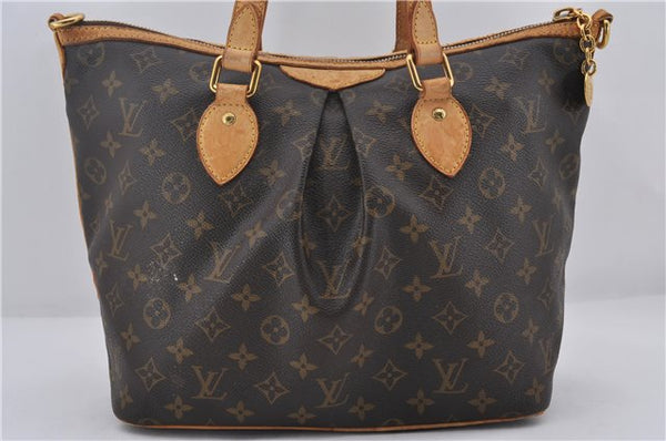 Authentic Louis Vuitton Monogram Palermo PM Shoulder Tote Bag M40145 LV 0096E