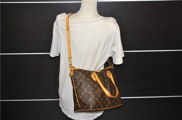 Authentic Louis Vuitton Monogram Palermo PM Shoulder Tote Bag M40145 LV 0096E
