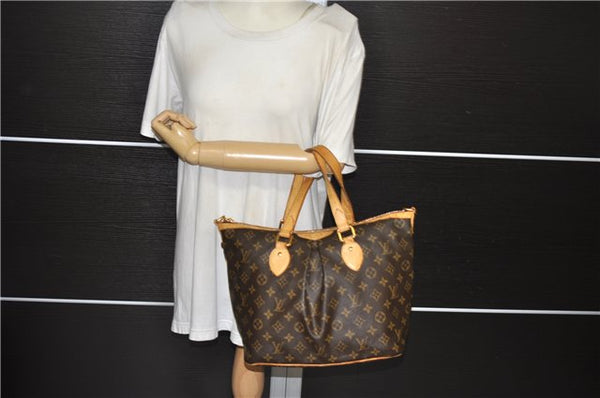 Authentic Louis Vuitton Monogram Palermo PM Shoulder Tote Bag M40145 LV 0096E