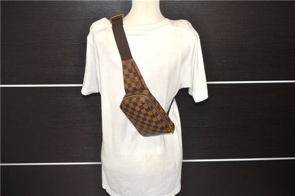 Authentic Louis Vuitton Damier Geronimos Waist Body Bag N51994 LV 0097E