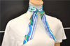 Authentic HERMES Twilly Scarf Silk "BRIDES de GALA par" Light Blue Box 0098F