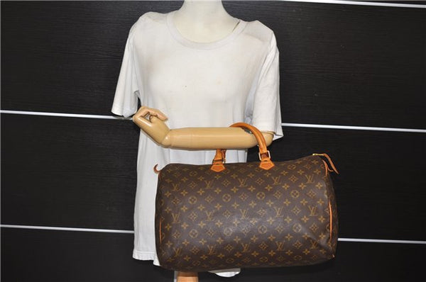 Authentic Louis Vuitton Monogram Speedy 40 Hand Boston Bag M41522 LV 0099E